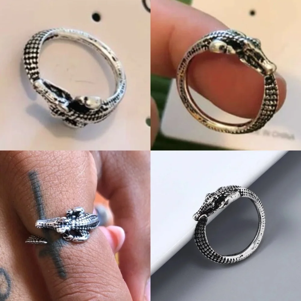 New MENS Crocodile Marine Grade Stainless Steel SAE 316L A4 Boho Ring